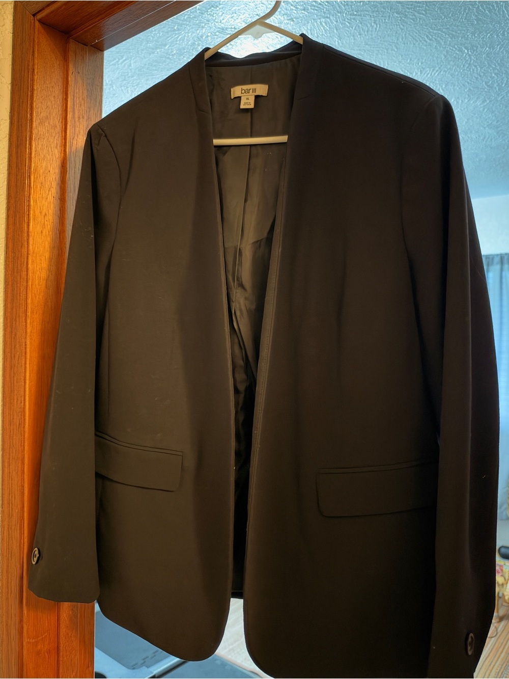 Bar III Black Open-Front Women's Blazer